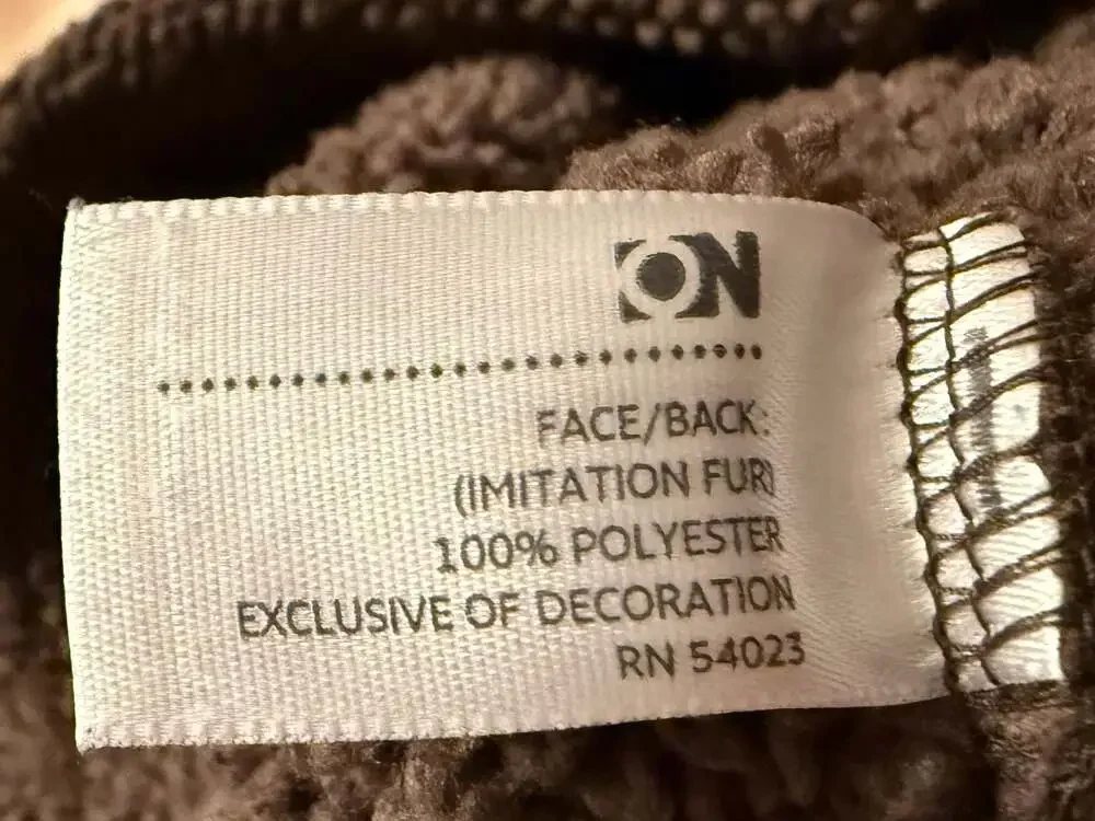 Old Navy Kids unisex Brown Full Zip Fleece Vest with Sherpa Trim XS